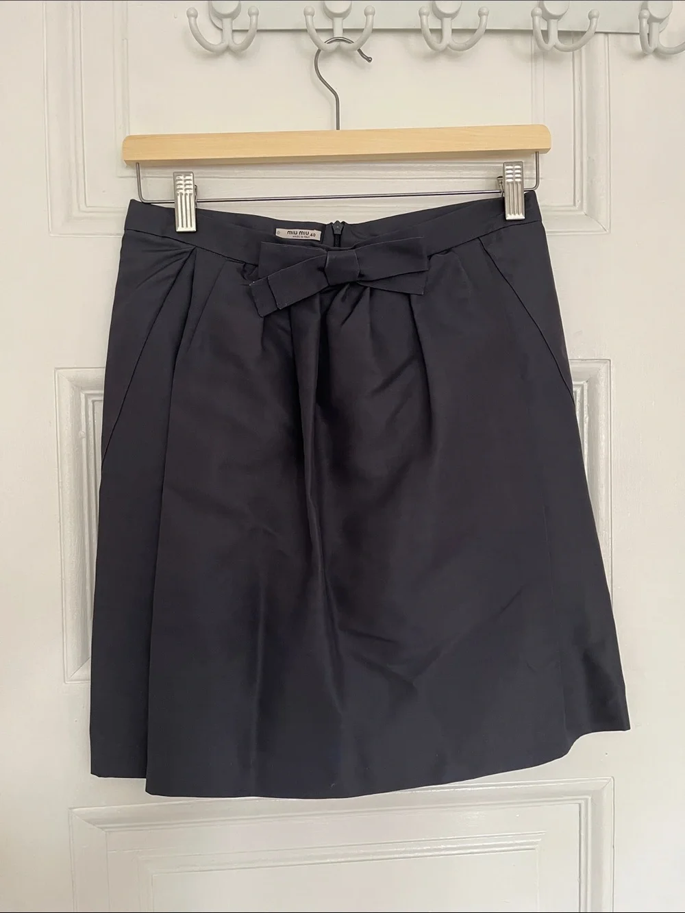 Miu Miu bow front mini skirt